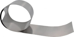 Made in USA - 50 Inch Long x 6 Inch Wide x 0.005 Inch Thick, Roll Shim Stock - Stainless Steel - Benchmark Tooling