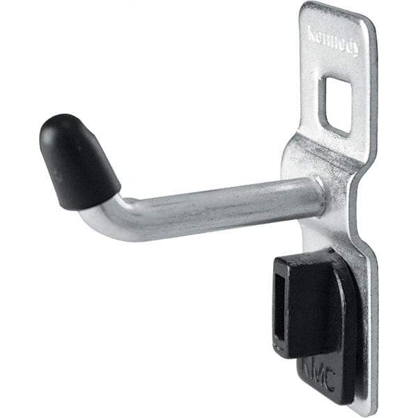 Kennedy - 1/4" Diam, 1" Long Single Vertical End Pegboard Hook - Steel - Benchmark Tooling