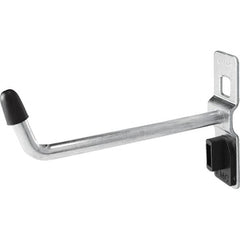 Kennedy - 1/4" Diam, 2-11/16" Long Single Vertical End Pegboard Hook - Steel - Benchmark Tooling