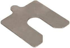 Made in USA - 5 Piece, 4 Inch Long x 4 Inch Wide x 0.125 Inch Thick, Slotted Shim Stock - Stainless Steel, 1-1/4 Inch Wide Slot - Benchmark Tooling