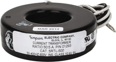 Simpson Electric - 2 VA Burden, 50 Amp AC Input, 5 Amp AC Output, 50 to 400 Hz, Panel Meter Donut Current Transformer - Screw Terminal, For Use with AC Ammeter - Benchmark Tooling