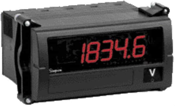 Simpson Electric - 3-1/2 Digits, Digital LED, DC Milliamp, Panel Meter - 50/60 Hz, 10 Ohms, 120 VAC, Red - Benchmark Tooling