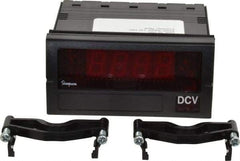 Simpson Electric - 3-1/2 Digits, Digital LED, DC Voltmeter, Panel Meter - 50/60 Hz, 10 Megohms, 120 VAC, 20 VDC, Red - Benchmark Tooling