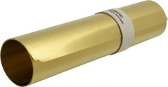 Made in USA - 10 Ft. Long x 12 Inch Wide x 0.004 Inch Thick, Roll Shim Stock - Brass - Benchmark Tooling