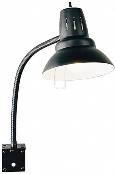 Electrix - 22 Inch, Gooseneck, Bracket Mounted, Incandescent, Black, General Purpose Task Light - 100 Watt, Nonmagnifying - Benchmark Tooling