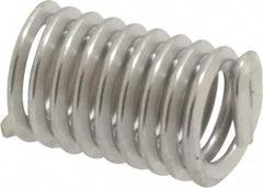 Heli-Coil - #10-24 UNC, 0.475" OAL, Free Running Helical Insert - 9-1/4 Free Coils, Tanged, 304 Stainless Steel, Bright Finish, 2-1/2D Insert Length - Benchmark Tooling