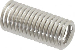 Heli-Coil - 3/8-16 UNC, 1-1/8" OAL, Free Running Helical Insert - 15-3/4 Free Coils, Tanged, 304 Stainless Steel, Bright Finish, 3D Insert Length - Benchmark Tooling