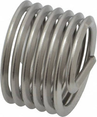 Heli-Coil - 1-8 UNC, 1" OAL, Free Running Helical Insert - 6-3/8 Free Coils, Tanged, 304 Stainless Steel, Bright Finish, 1D Insert Length - Benchmark Tooling