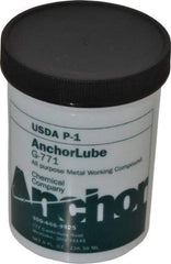 Made in USA - Anchorlube G-771, 1/2 Pt Jar Cutting Fluid - Water Soluble, For Broaching, Counterboring, Drawing, Drilling, Engraving, Fly-Cutting, Hole Extruding, Milling, Piercing, Punching, Sawing, Seat Forming, Spot Facing, Tapping - Benchmark Tooling