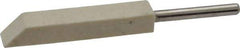 Made in USA - 1/4" Diam, 1/8" Shank Diam, Taper Shaped Mounted Bob - Medium Density, 1/4" Head Length, 1-1/2" Shank Length, Wool Felt, for Reciprocating Tools - Benchmark Tooling