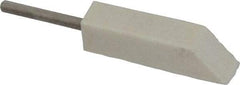 Made in USA - 3/8" Diam, 1/8" Shank Diam, Taper Shaped Mounted Bob - Medium Density, 1-1/2" Head Length, 1-1/2" Shank Length, Wool Felt, for Reciprocating Tools - Benchmark Tooling