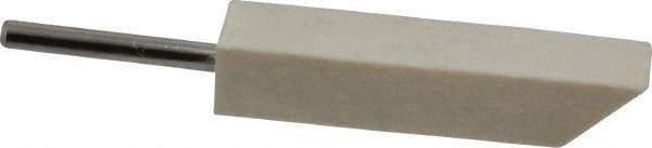 Made in USA - 3/8" Diam, 1/8" Shank Diam, Taper Shaped Mounted Bob - Hard Density, 1-3/4" Head Length, 1-1/2" Shank Length, Wool Felt, for Reciprocating Tools - Benchmark Tooling