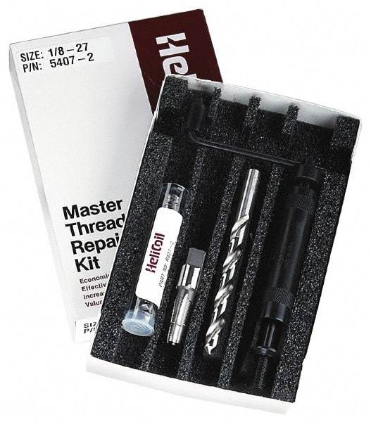 Heli-Coil - 10 Inserts, 3/4-14, Thread Repair Kit - Includes Drill, Installation Tool and Tap - Exact Industrial Supply