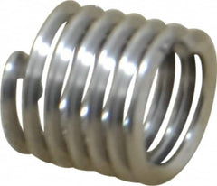 Heli-Coil - 5/16-18 UNC, 0.469" OAL, Free Running Helical Insert - 6-5/8 Free Coils, Tanged, Stainless Steel, Bright Finish, 1-1/2D Insert Length - Exact Industrial Supply