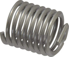 Heli-Coil - 9/16-12 UNC, 0.844" OAL, Free Running Helical Insert - 8-1/4 Free Coils, Tanged, Stainless Steel, Bright Finish, 1-1/2D Insert Length - Exact Industrial Supply