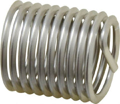 Heli-Coil - 1-8 UNC, 1-1/2" OAL, Free Running Helical Insert - 10-1/8 Free Coils, Tanged, Stainless Steel, Bright Finish, 1-1/2D Insert Length - Benchmark Tooling