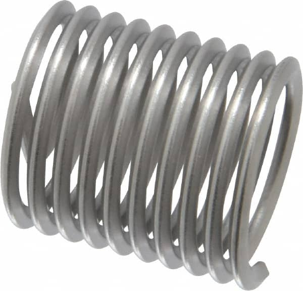 Heli-Coil - M16x2.00 Metric Coarse, 24mm OAL, Free Running Helical Insert - 9-3/4 Free Coils, Tanged, Stainless Steel, Bright Finish, 1-1/2D Insert Length - Benchmark Tooling