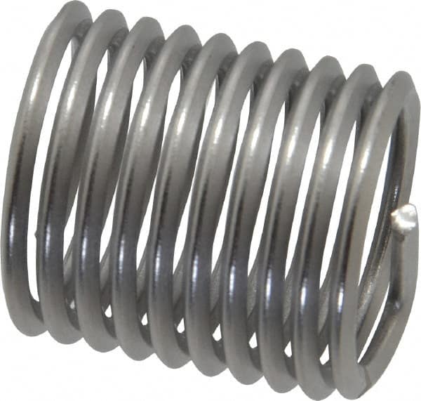 Heli-Coil - M20x2.50 Metric Coarse, 30mm OAL, Free Running Helical Insert - 13-5/8 Free Coils, Tanged, Stainless Steel, Bright Finish, 1-1/2D Insert Length - Benchmark Tooling