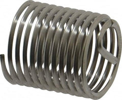 Heli-Coil - M12x1.25 Metric Fine, 18mm OAL, Free Running Helical Insert - 11-5/8 Free Coils, Tanged, Stainless Steel, Bright Finish, 1-1/2D Insert Length - Exact Industrial Supply