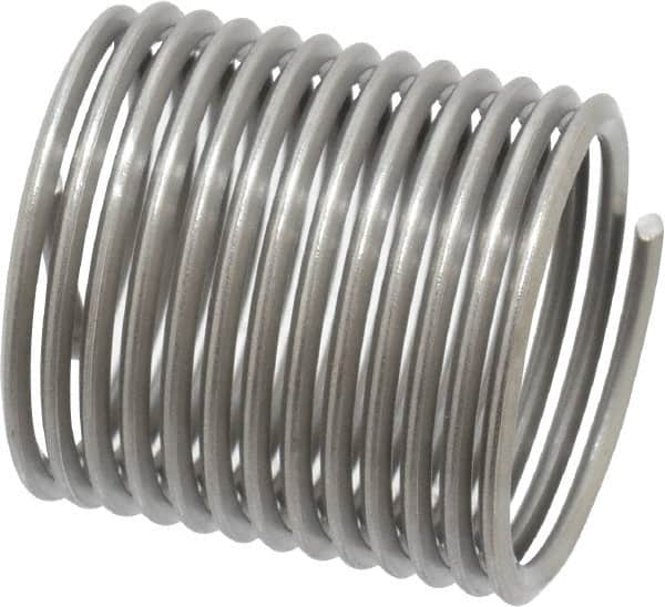 Heli-Coil - M16x1.50 Metric Fine, 24mm OAL, Free Running Helical Insert - 13/1/8 Free Coils, Tanged, Stainless Steel, Bright Finish, 1-1/2D Insert Length - Exact Industrial Supply