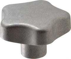 J.W. Winco - 40mm Head Diam, 5 Point Lobed Knob - M8x1.25 Hole, Aluminum - Benchmark Tooling