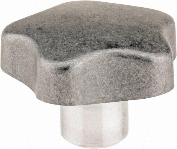 J.W. Winco - 70mm Head Diam, 5 Point Lobed Knob - Aluminum - Benchmark Tooling