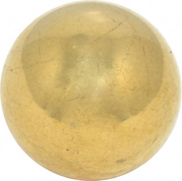 Value Collection - 1 Inch Diameter Brass Ball - 0.0002 Inch Sphericity, Grade 200, 75 to 87 B Hardness - Benchmark Tooling