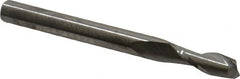 SGS - 3/16", 9/16" LOC, 3/16" Shank Diam, 2" OAL, 2 Flute, Solid Carbide Square End Mill - Single End, Uncoated, Spiral Flute, 30° Helix, Centercutting, Right Hand Cut, Right Hand Flute, Series 52 - Benchmark Tooling