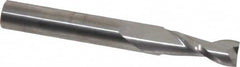 SGS - 9/32", 3/4" LOC, 5/16" Shank Diam, 2-1/2" OAL, 2 Flute, Solid Carbide Square End Mill - Single End, Uncoated, Spiral Flute, 30° Helix, Centercutting, Right Hand Cut, Right Hand Flute, Series 52 - Benchmark Tooling