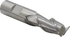 SGS - 3/4", 1-5/8" LOC, 3/4" Shank Diam, 3-7/8" OAL, 2 Flute, Solid Carbide Square End Mill - Single End, Uncoated, Spiral Flute, 45° Helix, Centercutting, Right Hand Cut, Right Hand Flute, Series 44 - Benchmark Tooling