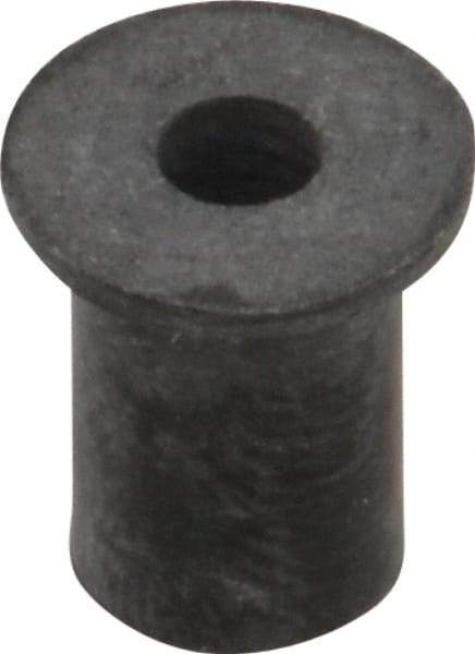 RivetKing - #6-32, 0.452" Diam x 0.062" Thick Flange, Rubber Insulated Rivet Nut - UNC Thread, Rubber, 5/16" Body Diam, 1/2" OAL - Benchmark Tooling