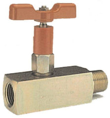 Value Collection - 3/4" Pipe, Inline Soft Seat Needle Valve - FNPT x FNPT Ends, Grade 316 Stainless Steel Valve, 6,000 Max psi - Benchmark Tooling
