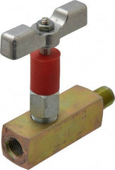 Value Collection - 1/4" Pipe, Inline Soft Seat Needle Valve - MNPT x FNPT Ends, Alloy Valve, 6,000 Max psi - Benchmark Tooling
