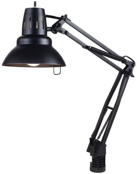 Electrix - 30 Inch, Spring Suspension, Clamp on, Incandescent, Black, Desk Light - 100 Watt, Nonmagnifying - Benchmark Tooling