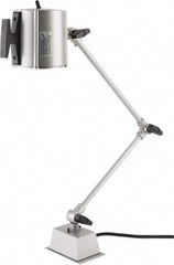 Electrix - 32 Inch, Swing Arm, Direct Mounted, Halogen, Gray, Desk Task Light - 55 Watt, 12 Volt, Nonmagnifying - Benchmark Tooling