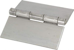 Value Collection - 4" Long x 4" Wide x 0.12" Thick, 316 Stainless Steel Commercial Hinge - 0.25" Pin Diam - Benchmark Tooling