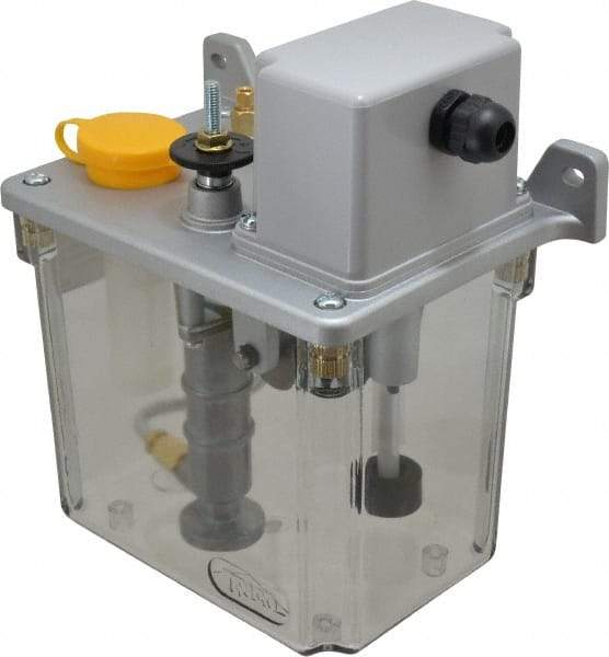 Trico - 2 L Reservoir Capacity, 3 - 6 cm Output per Cycle, 36-72 cm Output per Hour, Electric Central Lubrication System - 5 Min Interval Between Cycles, 130mm Wide x 225mm High, 110 Volts, Oil, 5/16-24 Outlet Thread - Benchmark Tooling