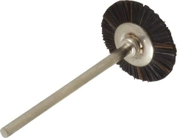 Osborn - 3/4" OD, 3/32" Shank Diam, Crimped Natural Fiber Wheel Brush - 0.003" Filament Diam, 25,000 RPM - Benchmark Tooling