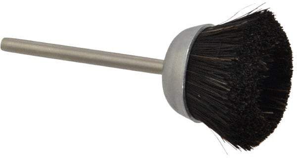 Osborn - 1" Diam, 1/8" Shank Straight Wire Cup Brush - 0.012" Filament Diam, 25,000 Max RPM - Benchmark Tooling