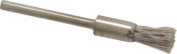 Osborn - 600 Grit, 1/4" Brush Diam, End Brush - Super Fine Grade, 1/8" Diam Shank, 6,000 Max RPM - Benchmark Tooling