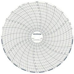 Dickson - 100°F, 24 Hour Recording Time Chart - 6 Inch Diameter, 0 to 95% Humidity, Use with TH6 Recorders - Benchmark Tooling