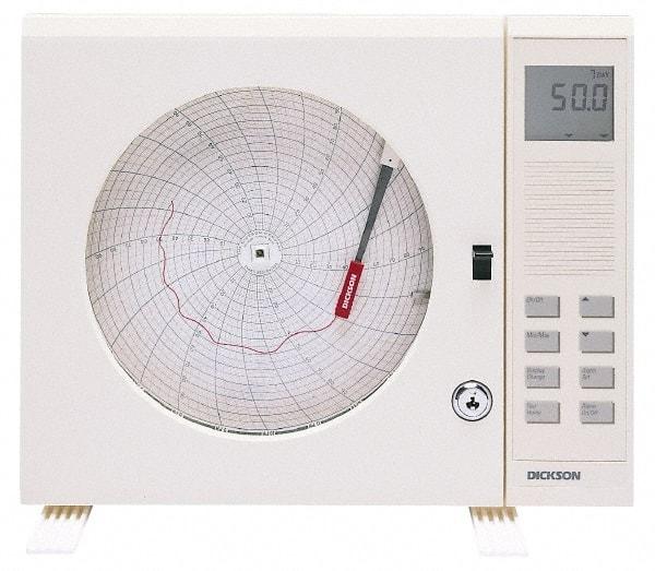 Dickson - 32 to 122°F, 31 Day Recording Time Chart - 8 Inch Diameter, Use with Esx Recorders - Benchmark Tooling