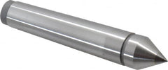 Value Collection - 0.71" Head Diam, Carbide-Tipped Steel Standard Point Solid Dead Center - 2MT Morse Taper, 0.71" Point Diam, 3.94" OAL - Benchmark Tooling