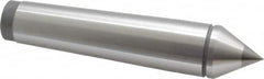 Value Collection - 1.24" Head Diam, Carbide-Tipped Steel Standard Point Solid Dead Center - 4MT Morse Taper, 1.24" Point Diam, 6-5/16" OAL - Benchmark Tooling