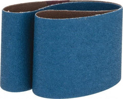 Made in USA - 3" Wide x 24" OAL, 60 Grit, Zirconia Alumina Abrasive Belt - Zirconia Alumina, Medium, Coated, X Weighted Cloth Backing - Benchmark Tooling