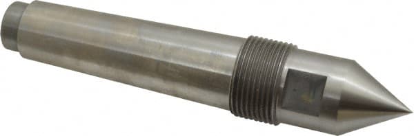 Riten - 1-1/4" Head Diam, Steel Standard Point Solid Dead Center - 4MT Morse Taper, 1-1/4" Point Diam, 2-1/32" Point Length - Benchmark Tooling