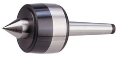 Bison - MT6 Taper Shank, 5.12" Head Diam 7,700 Lb Capacity Live Center - 2,000 Max RPM, 2.48" Point Diam, 2.52" Point Len, 7,700 Lb Max Workpc, 13.13" OAL, 2.52" Long Tip, Standard Point - Benchmark Tooling