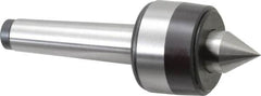 Bison - MT2 Taper Shank, 1.57" Head Diam 460 Lb Capacity Live Center - 5,000 Max RPM, 0.7" Point Diam, 0.87" Point Len, 460 Lb Max Workpc, 4.74" OAL, 0.87" Long Tip, Standard Point - Benchmark Tooling