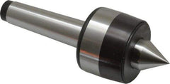 Bison - MT3 Taper Shank, 2.2" Head Diam 925 Lb Capacity Live Center - 4,000 Max RPM, 0.98" Point Diam, 1.12" Point Len, 925 Lb Max Workpc, 6.14" OAL, 1.12" Long Tip, Standard Point - Benchmark Tooling