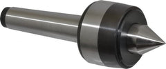 Bison - MT2 Taper Shank, 1.57" Head Diam 460 Lb Capacity Live Center - 5,000 Max RPM, 0.7" Point Diam, 0.87" Point Len, 460 Lb Max Workpc, 4.74" OAL, 0.87" Long Tip, Standard Point - Benchmark Tooling